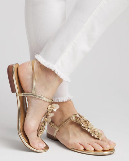 Chico's Women | No-Stain Girlfriend Frayed Ankle Jeans ALABASTER