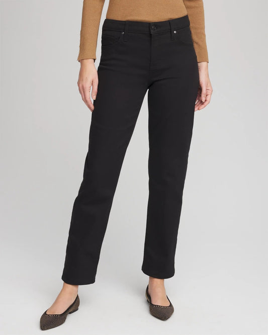 Chico's Women | Girlfriend Straight Ankle Jeans BLACK