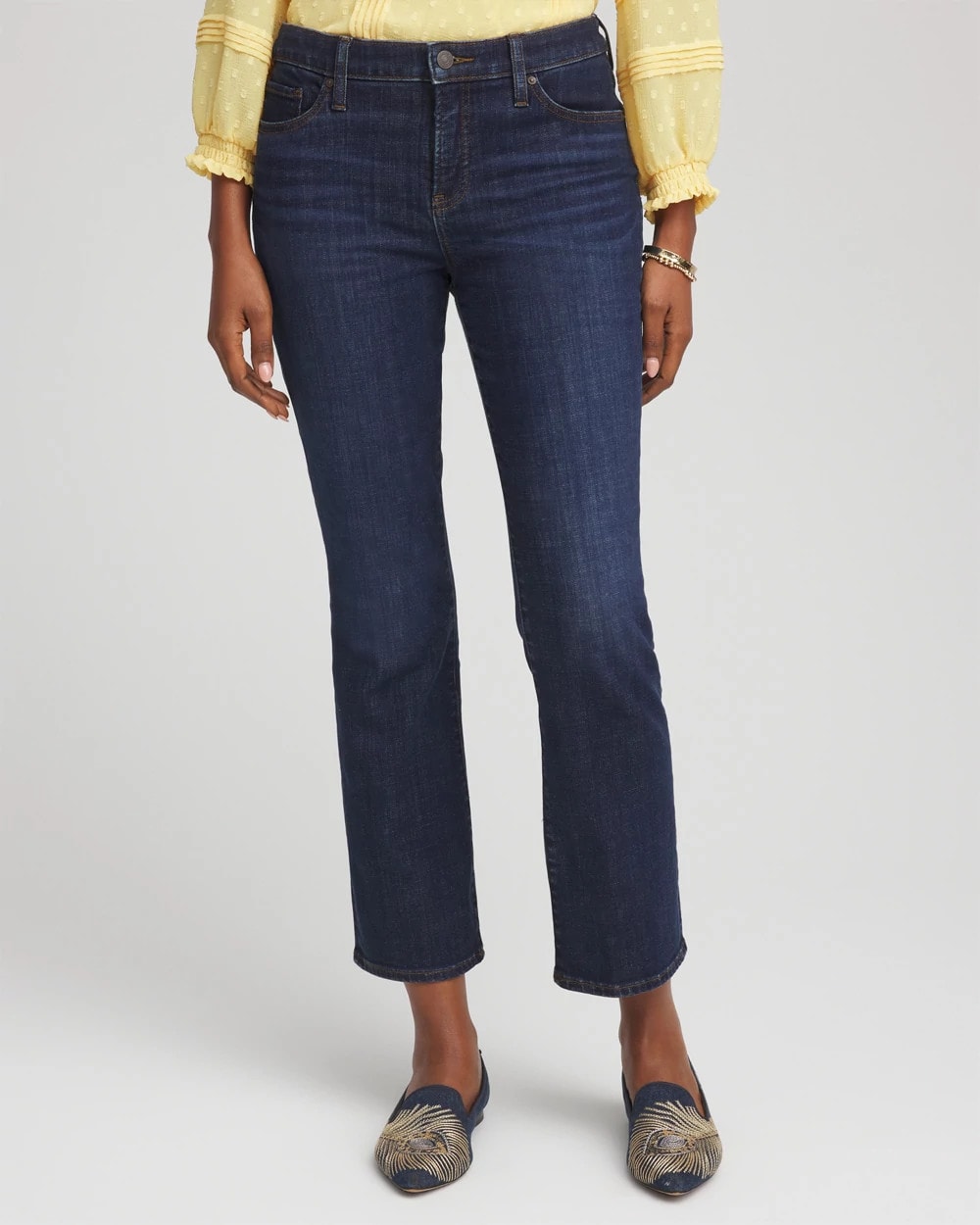 Chico's Women | Girlfriend Cropped Flared Jeans DARK SAPPHIRE INDIGO