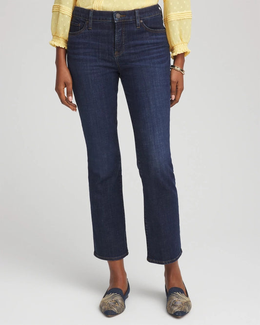 Chico's Women | Girlfriend Cropped Flared Jeans DARK SAPPHIRE INDIGO