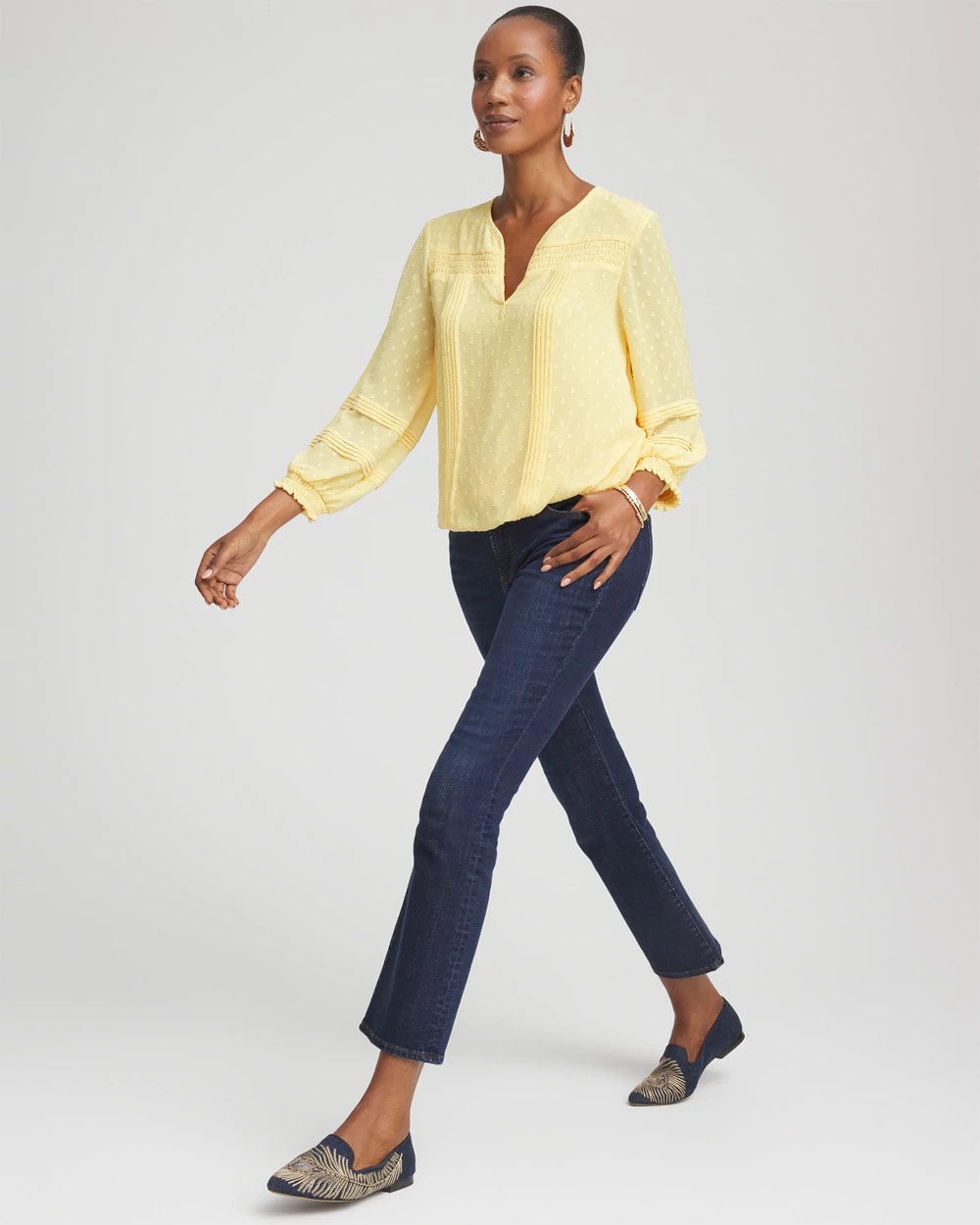 Chico's Women | Girlfriend Cropped Flared Jeans DARK SAPPHIRE INDIGO