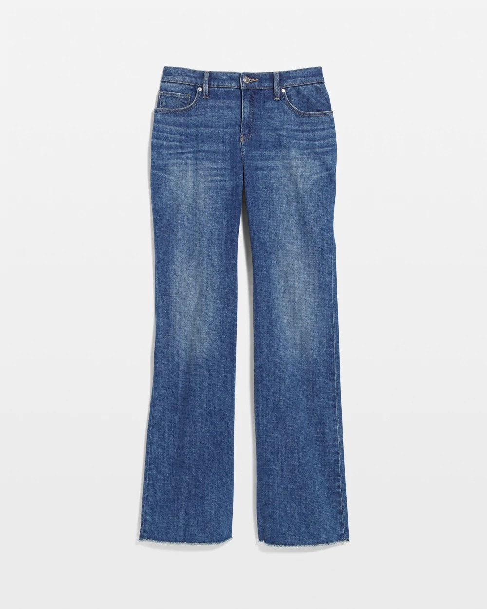 Chico's Women | Girlfriend Frayed Flared Jeans JESSAMINE INDIGO