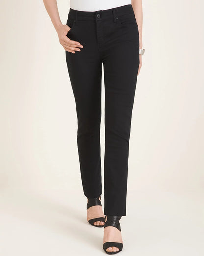 Chico's Women | Girlfriend Slim Straight Jeans BLACK