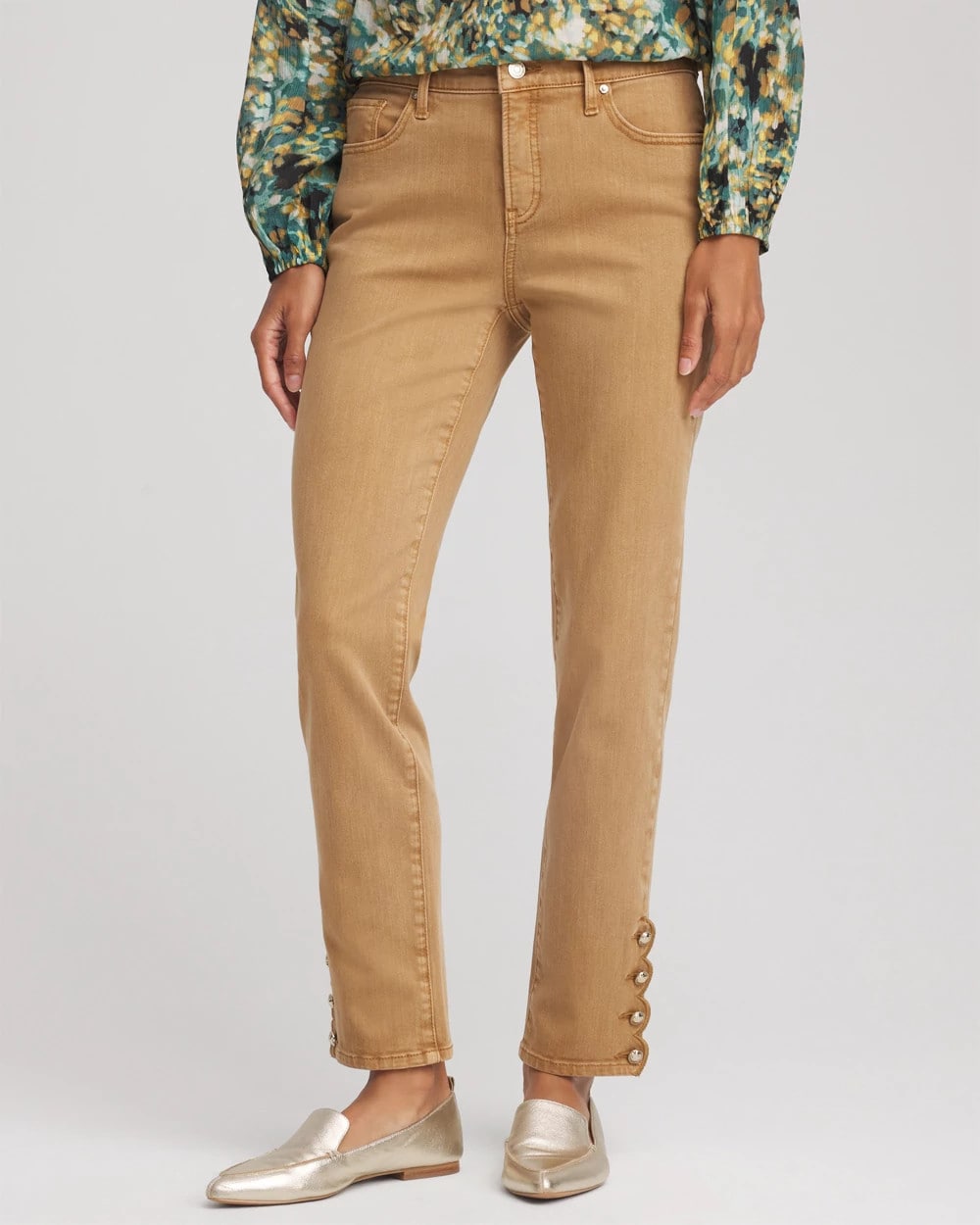Chico's Women | Girlfriend Slim Ankle Jeans CARAMEL APPLE