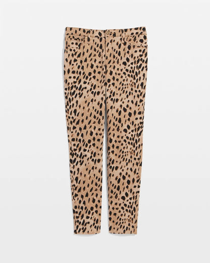 Chico's Women | Leopard Girlfriend Slim Ankle Jeans CARAMEL APPLE