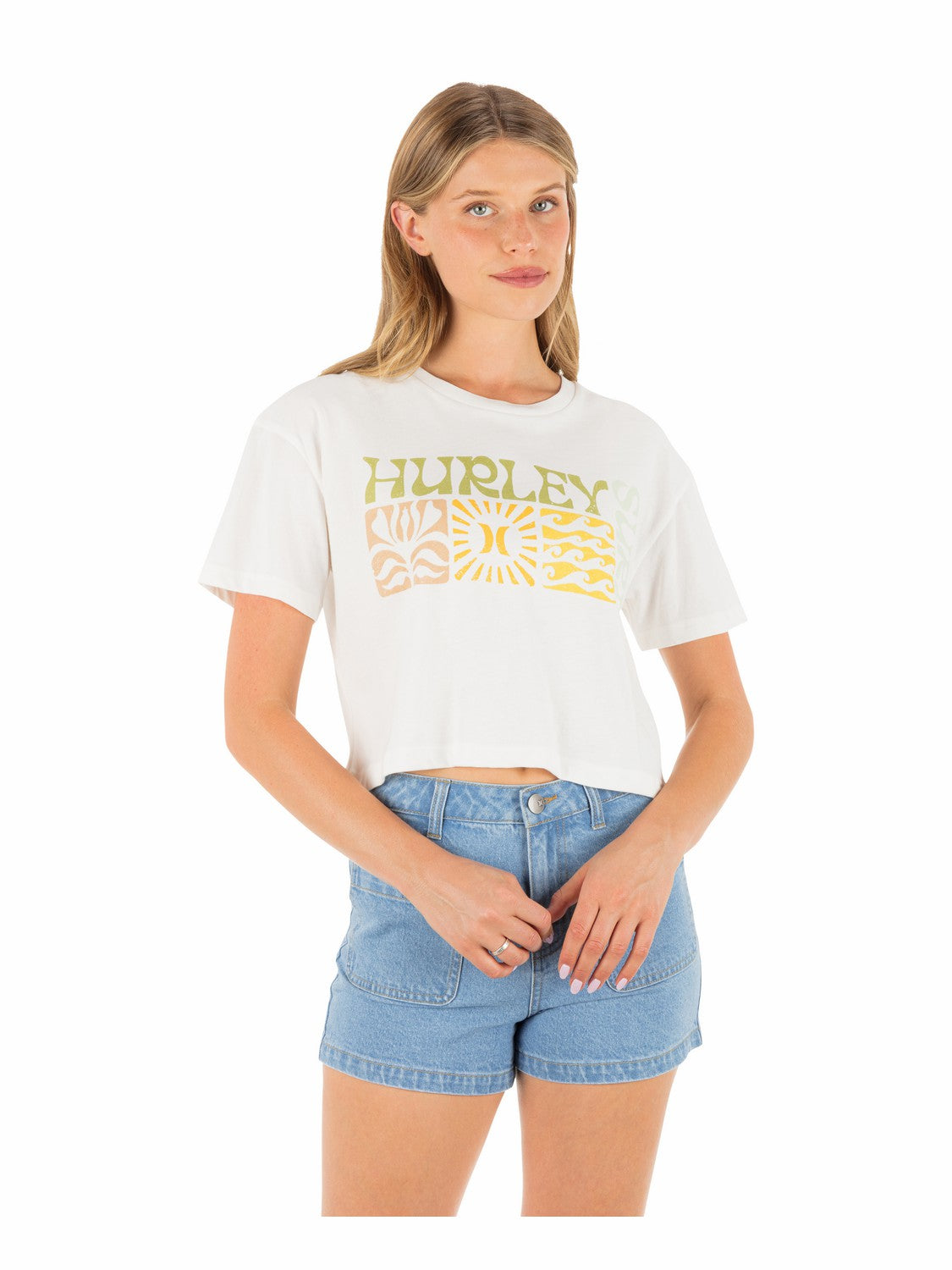 Surf Days Boxy Crop Tee