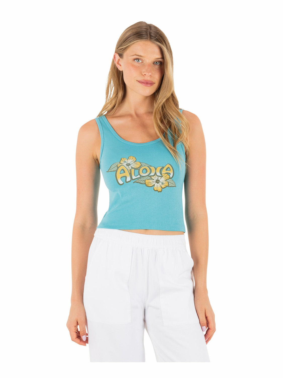 Aloha Scoop Crop Tank