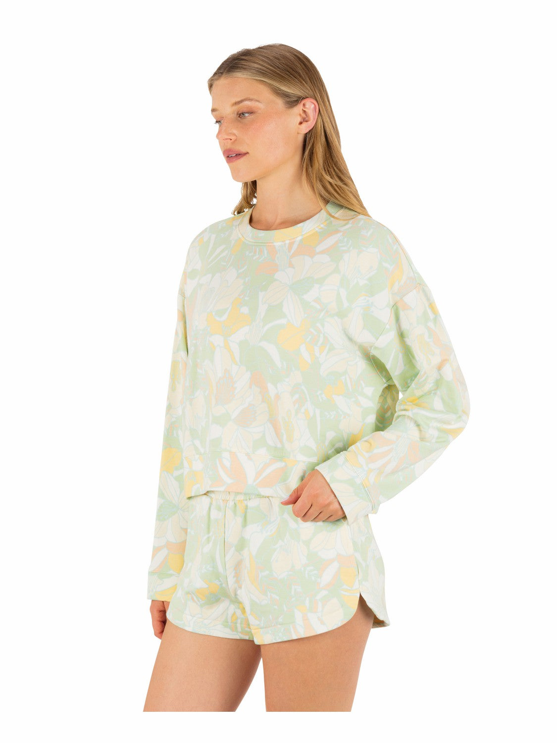 Safari Floral Boxy Crew