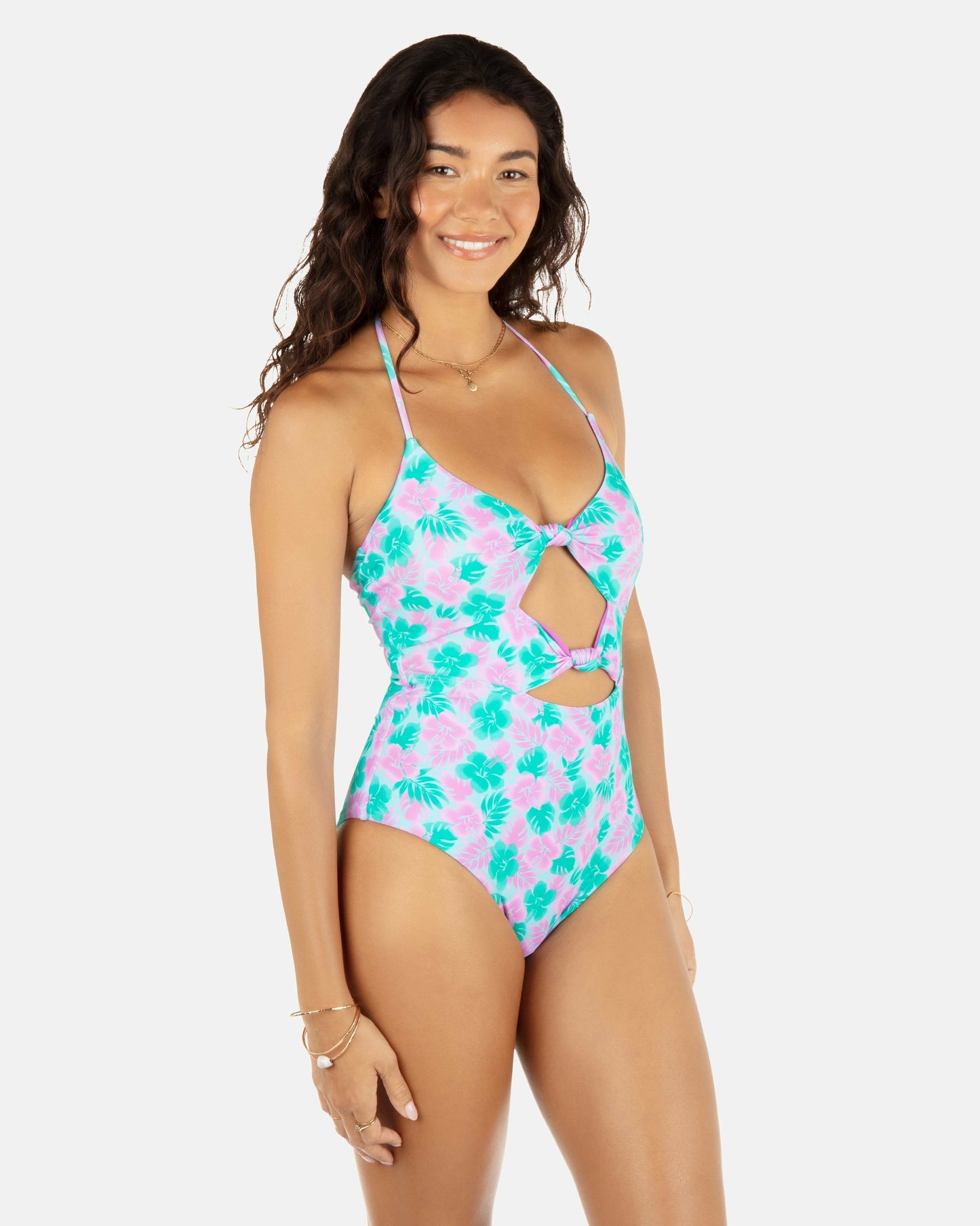 Lani Floral Cheeky Knot One Piece