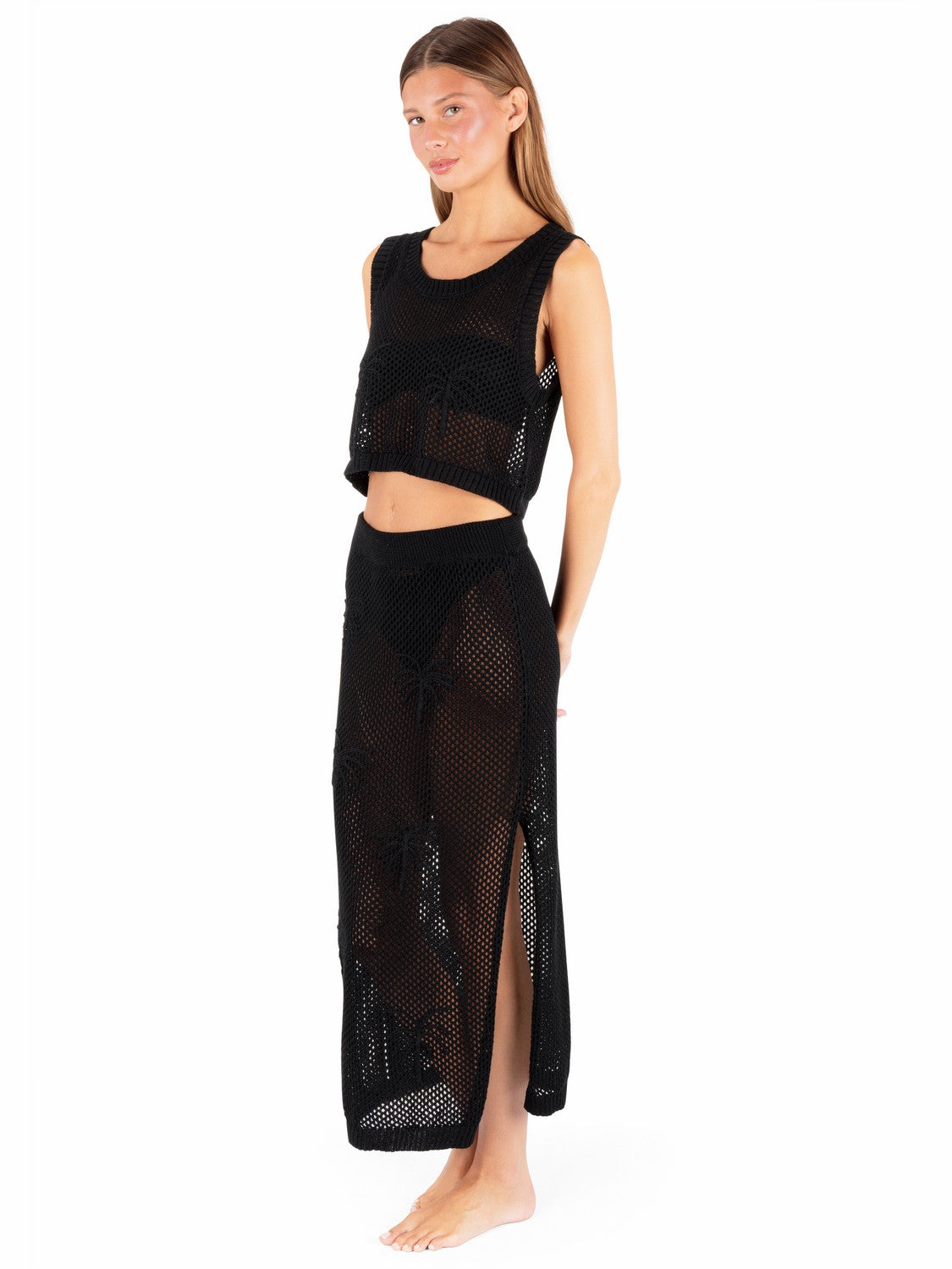 Embroidered Crochet Skirt