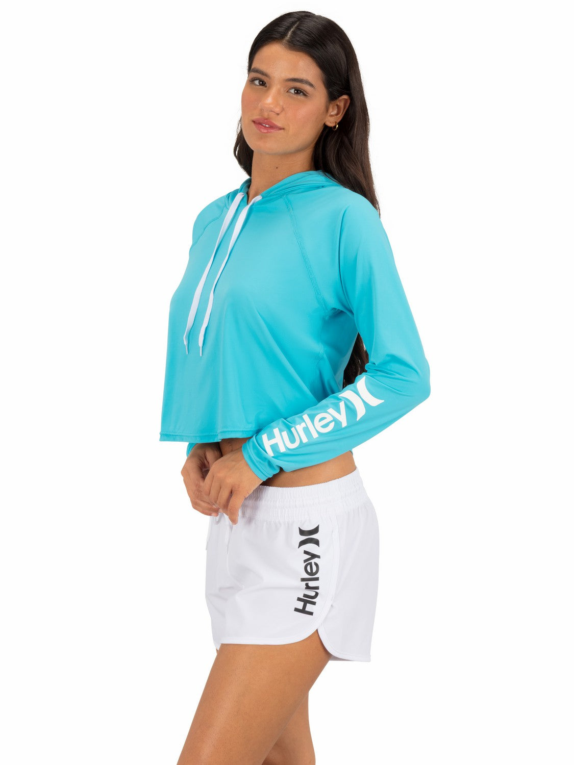 One & Only Solid Long Sleeve Hooded Rashguard