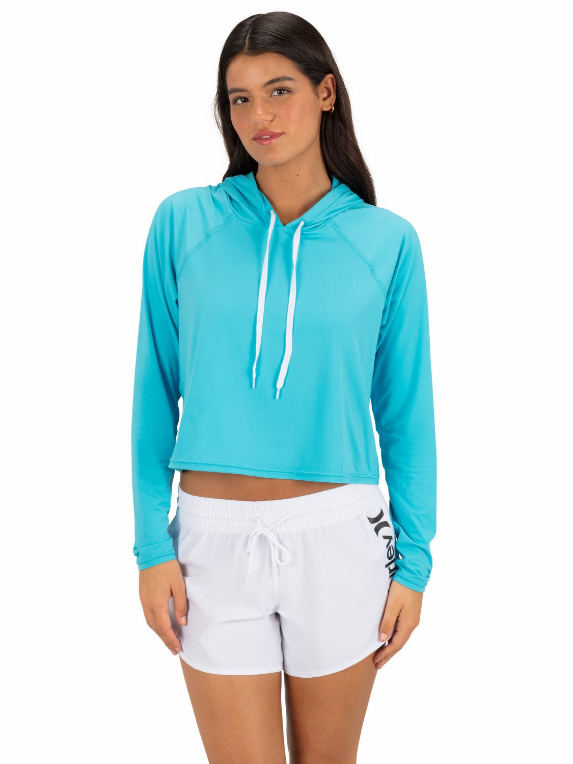 One & Only Solid Long Sleeve Hooded Rashguard