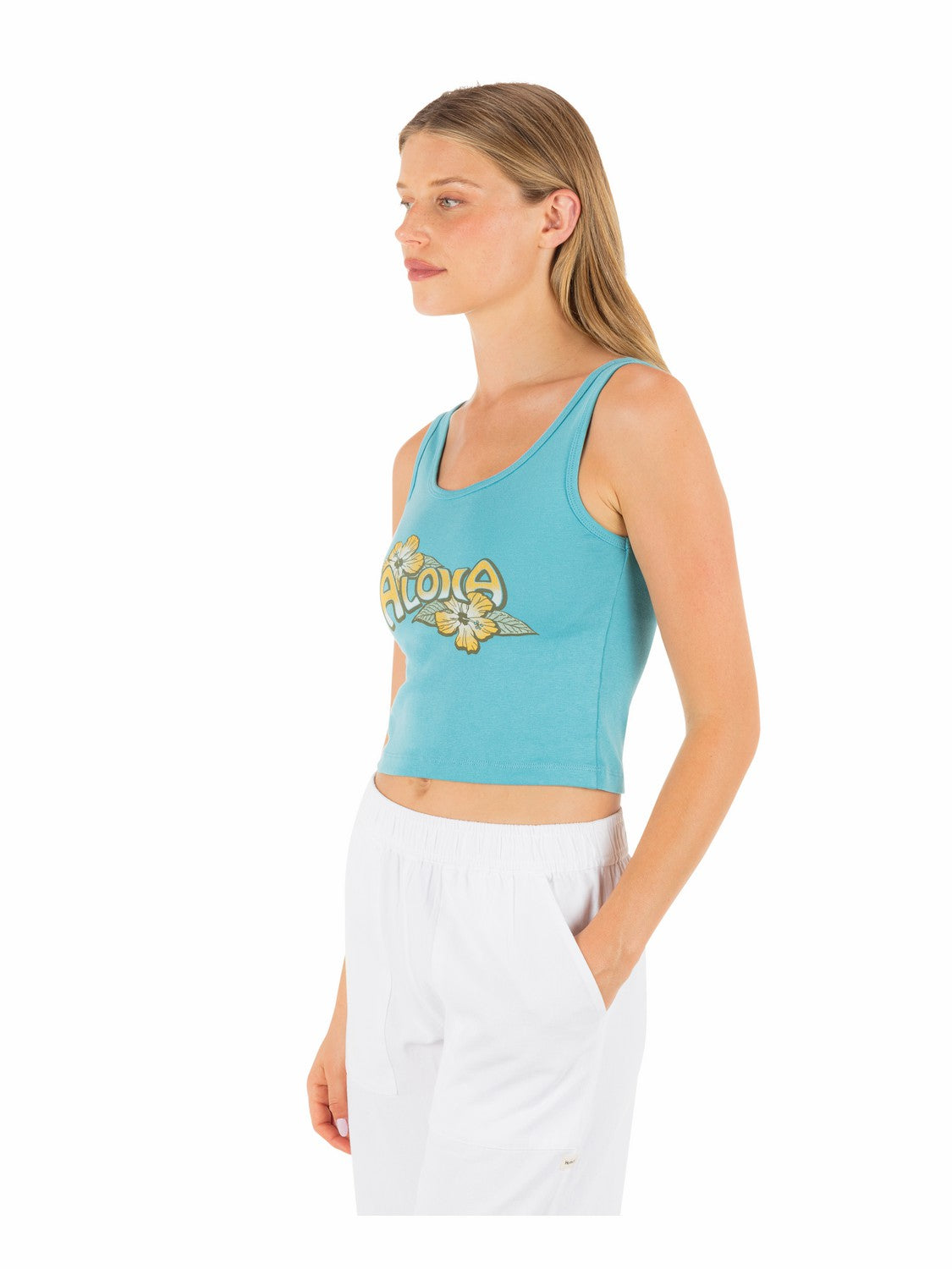 Aloha Scoop Crop Tank