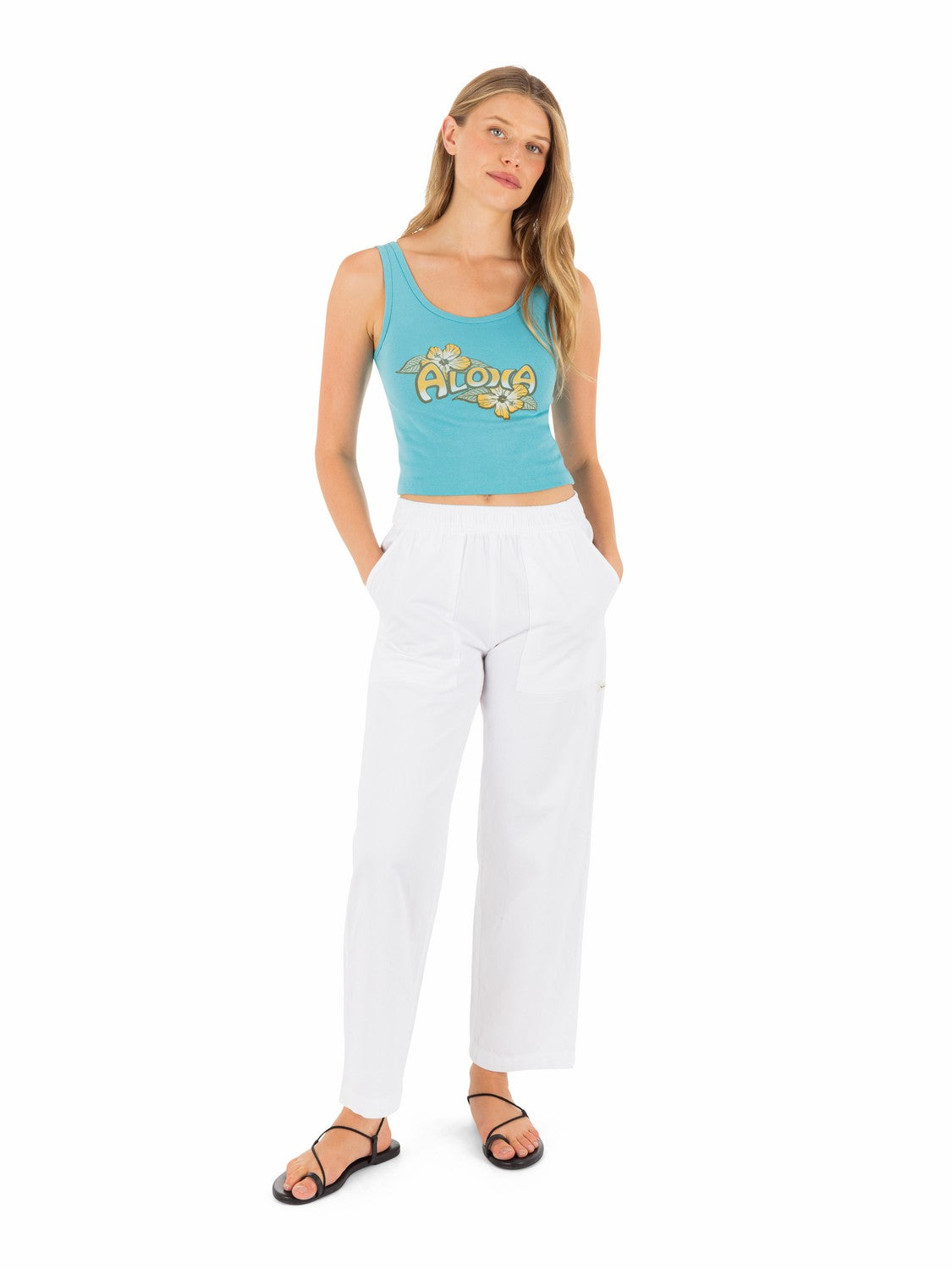 Aloha Scoop Crop Tank