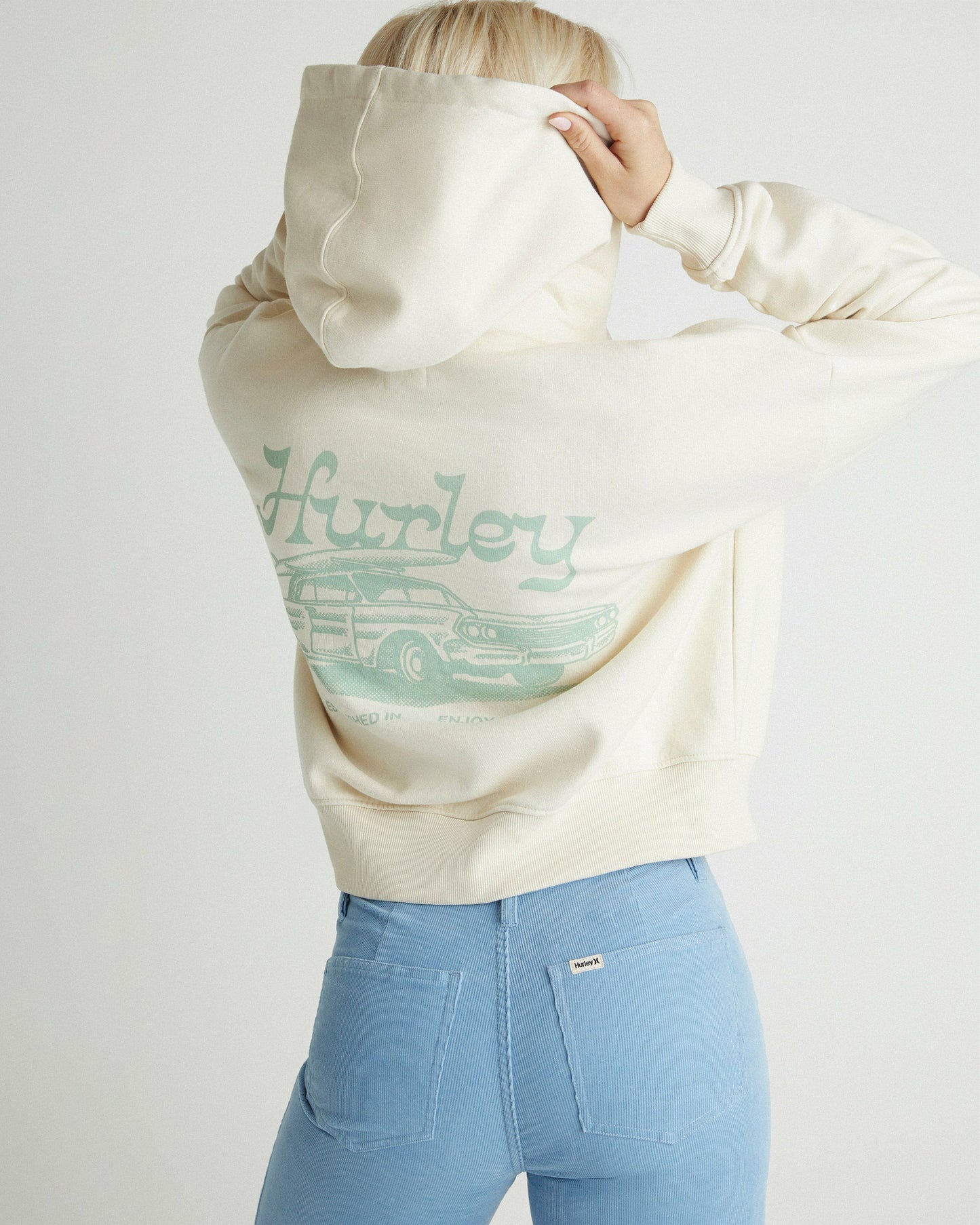 Enjoy The Good Crop Zip Hoodie