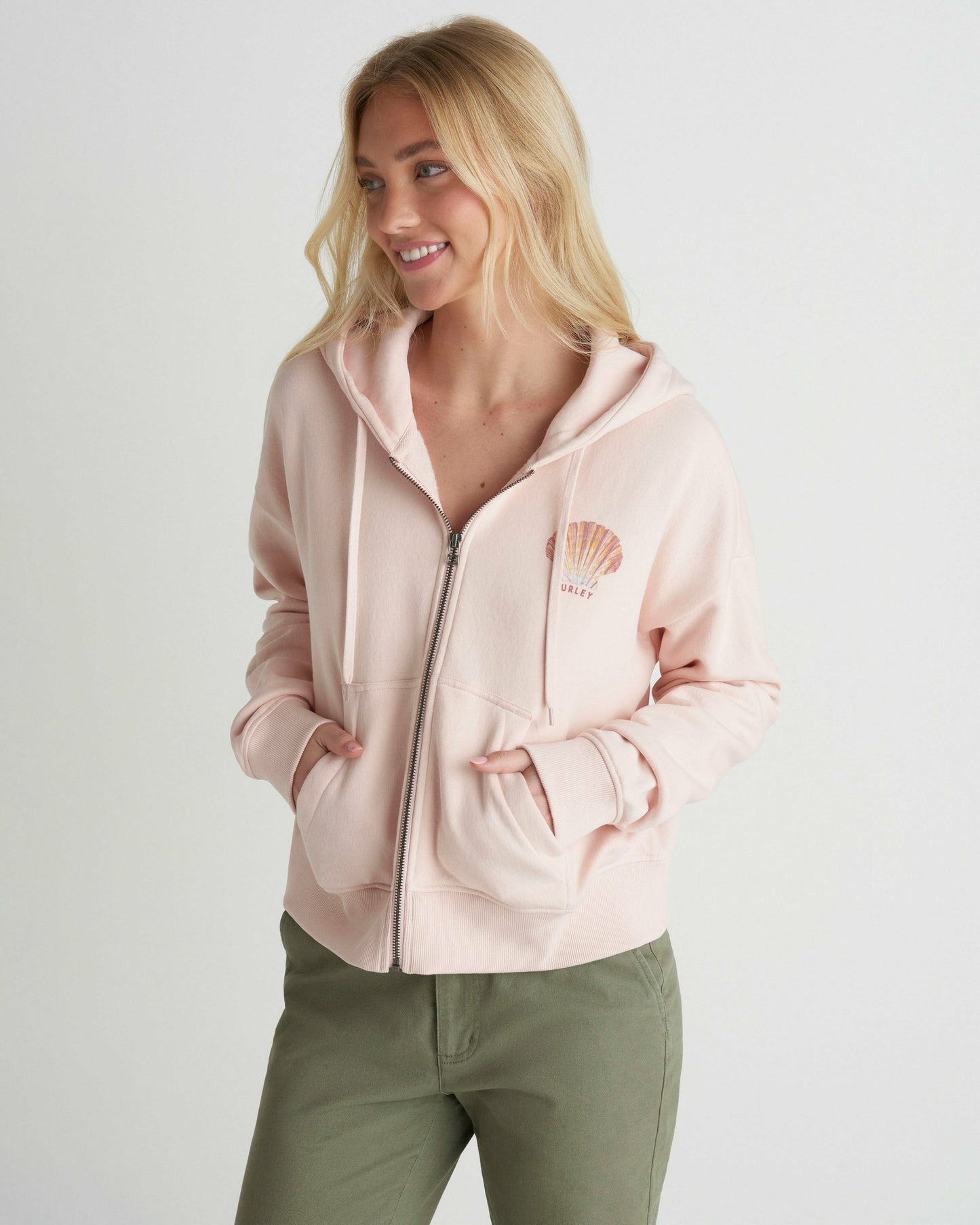 Shell Yeah Crop Zip Hoodie