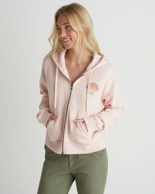 Shell Yeah Crop Zip Hoodie