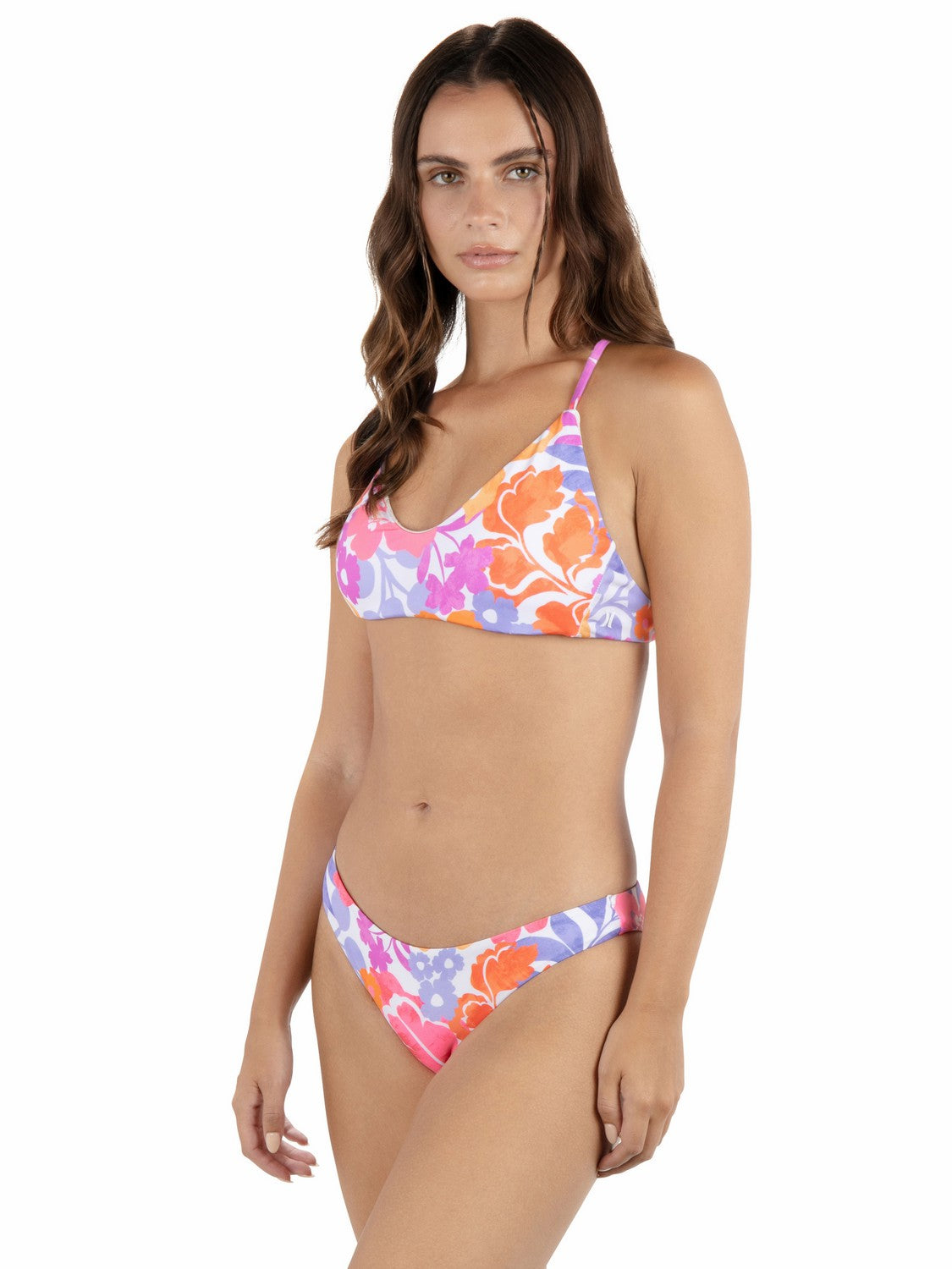 Island Floral Crossback Bikini Top
