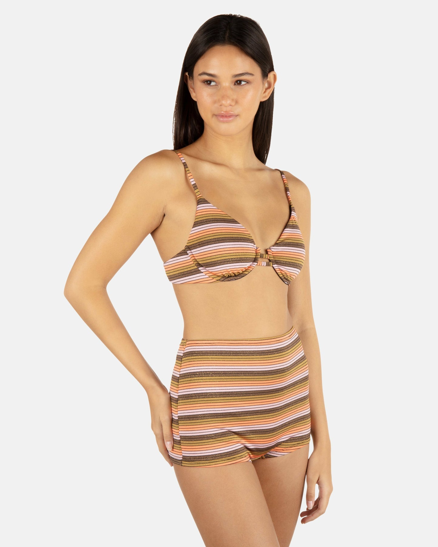 Sunset Shine Stripe Tab Underwire Bra