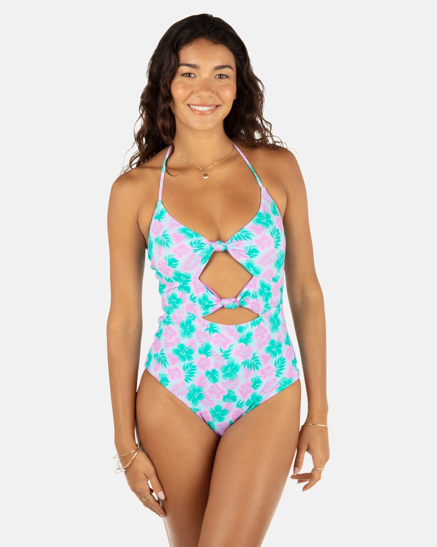 Lani Floral Cheeky Knot One Piece