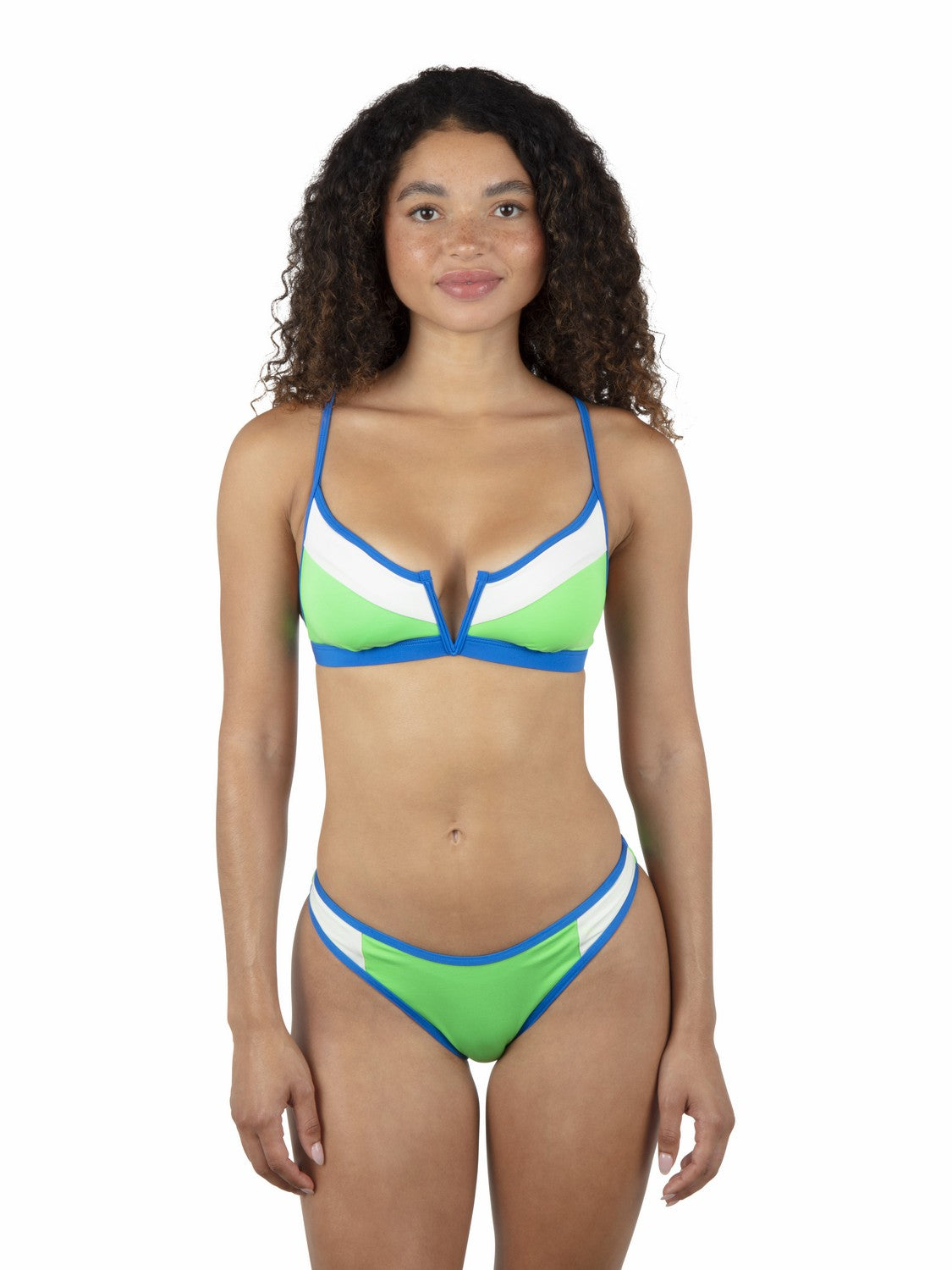 Summer Block V Wire Bralette Bikini Top