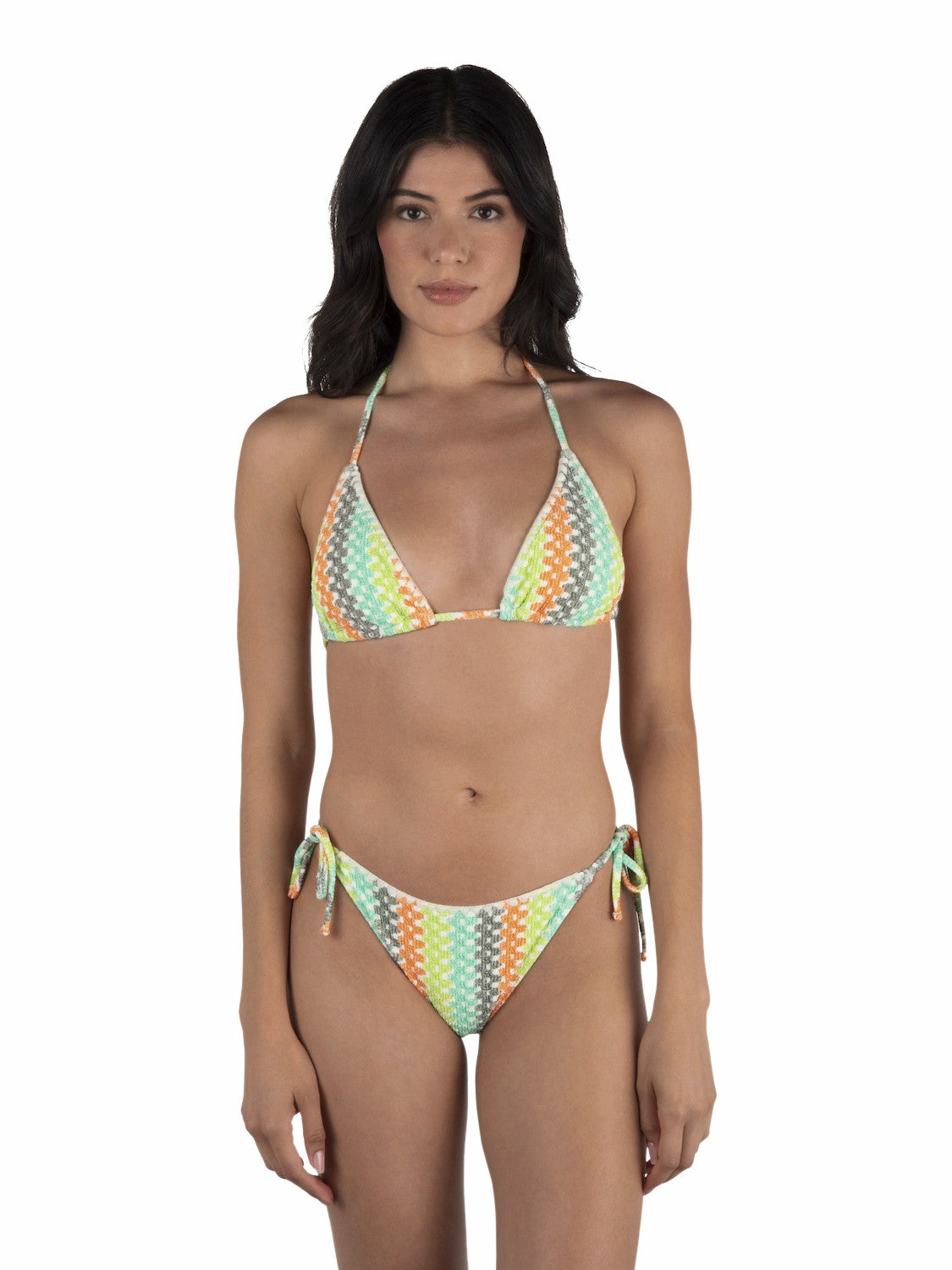 Stripe Crochet Scrunch Cheeky Bottom