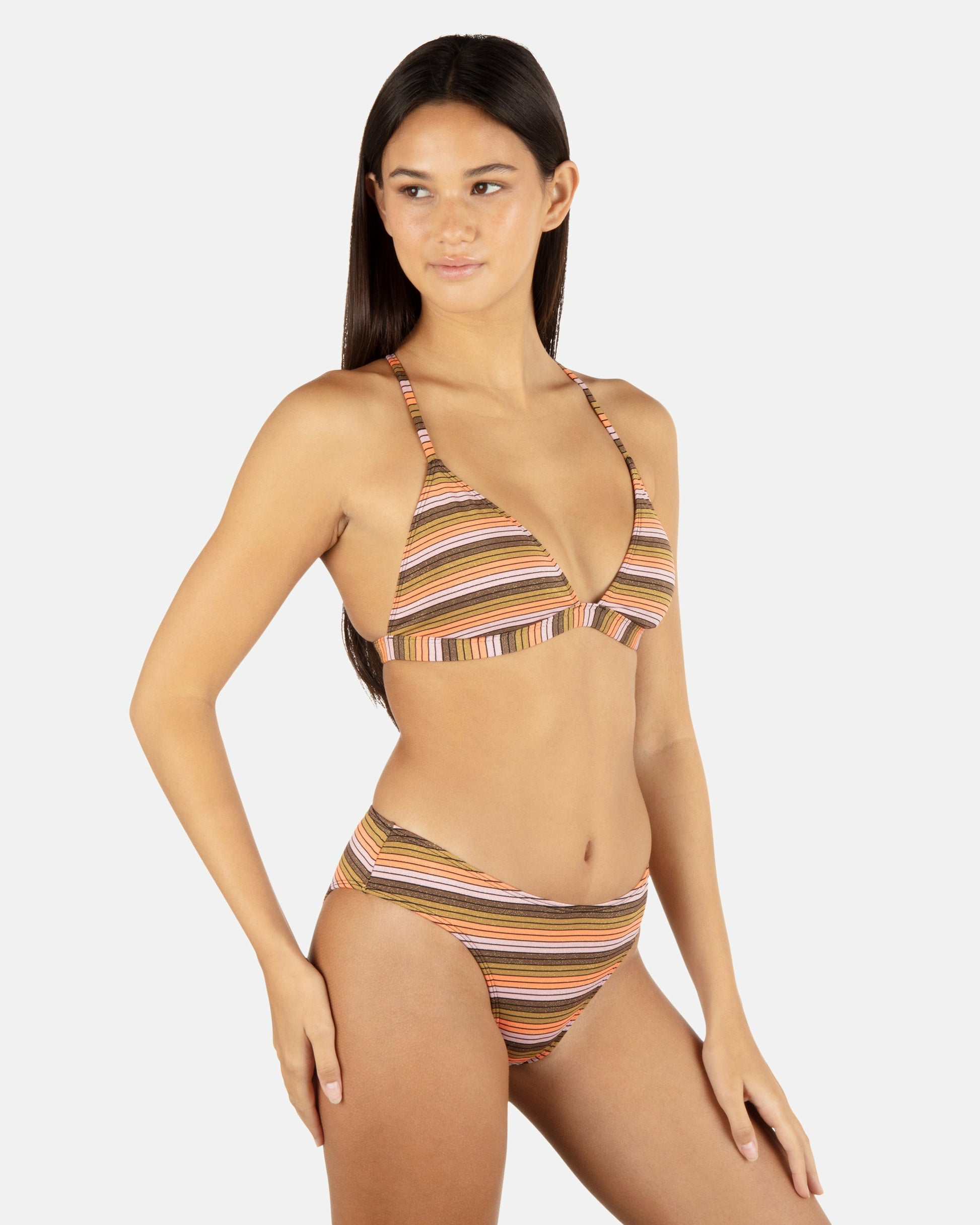 Sunset Shine Stripe Mid Rise Cheeky Bottom