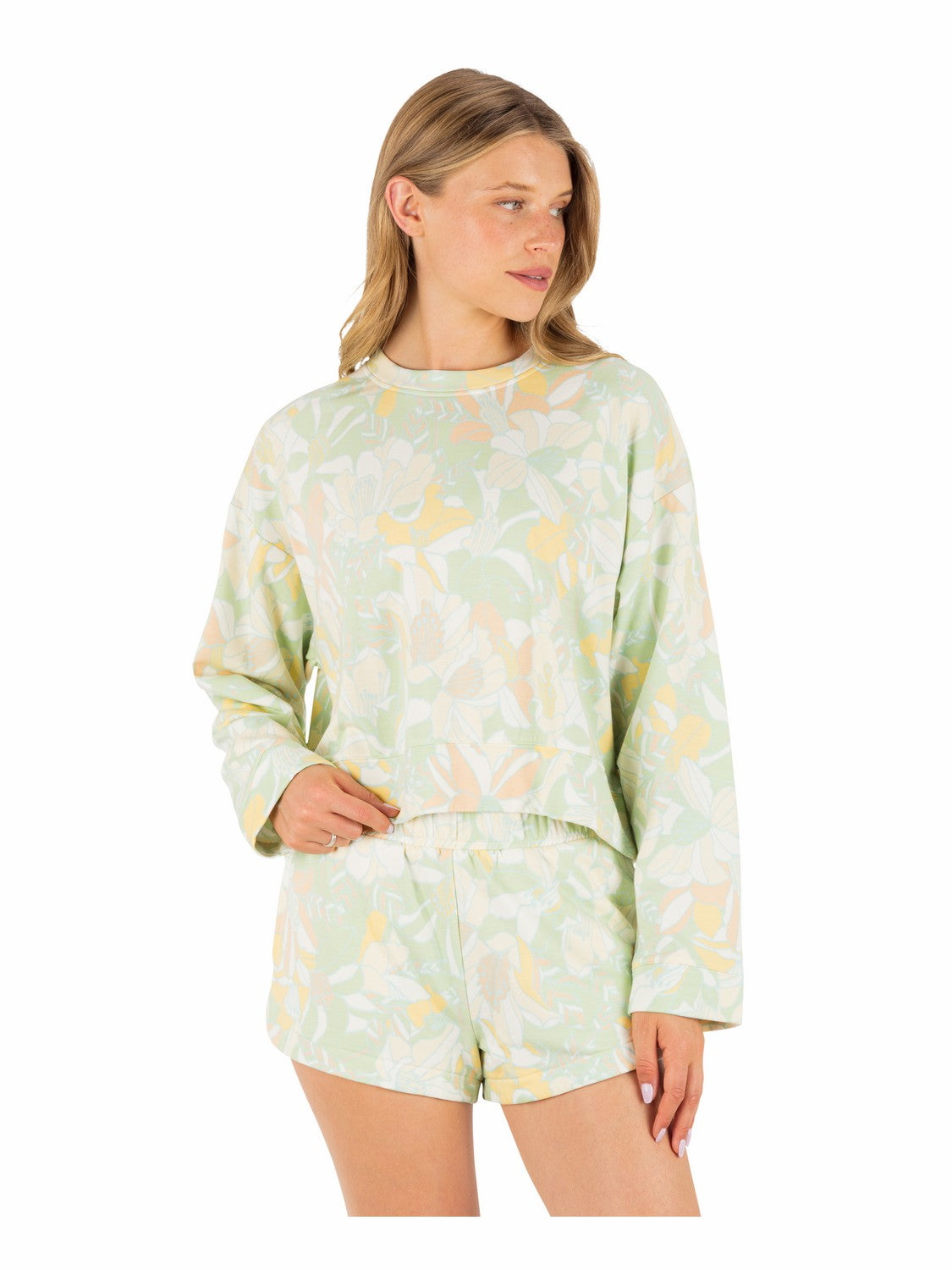 Safari Floral Boxy Crew