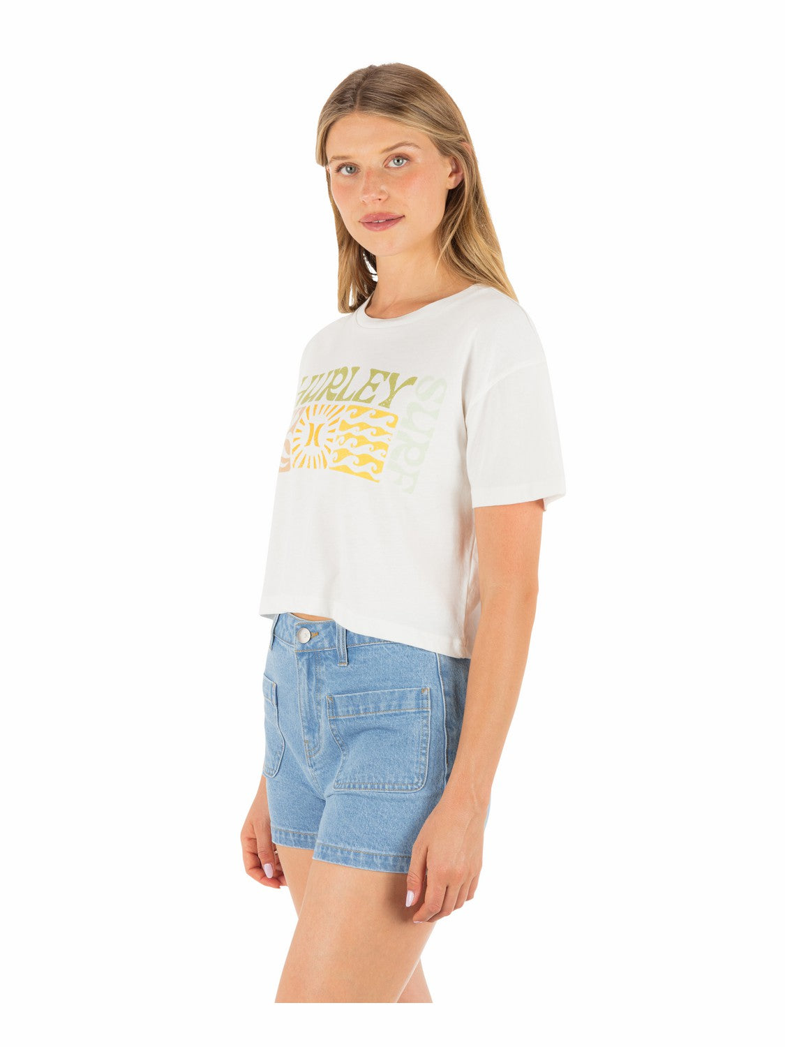 Surf Days Boxy Crop Tee